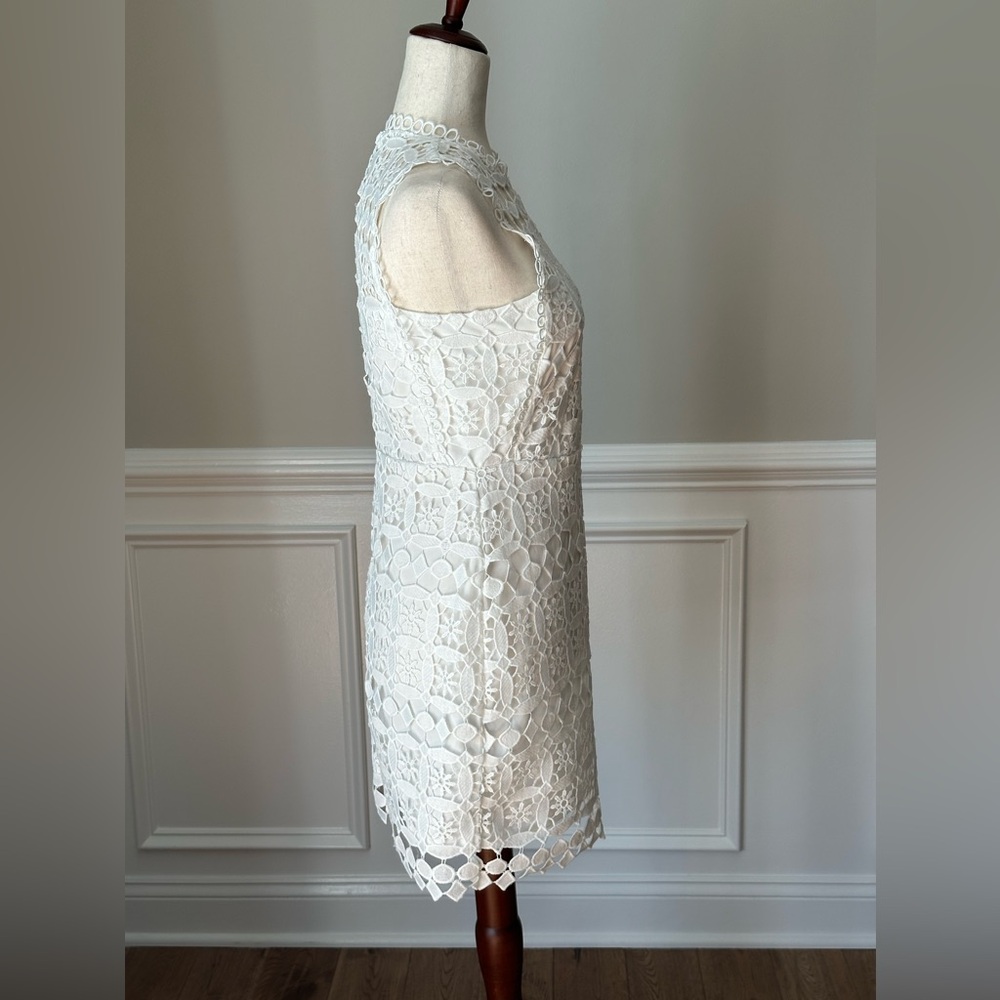 Lulu's White Crochet Sheath Mini Dress - Picture 6 of 14